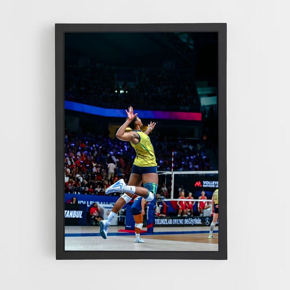 Poster Saut de Volée – affiche Volleyball (vue 2)